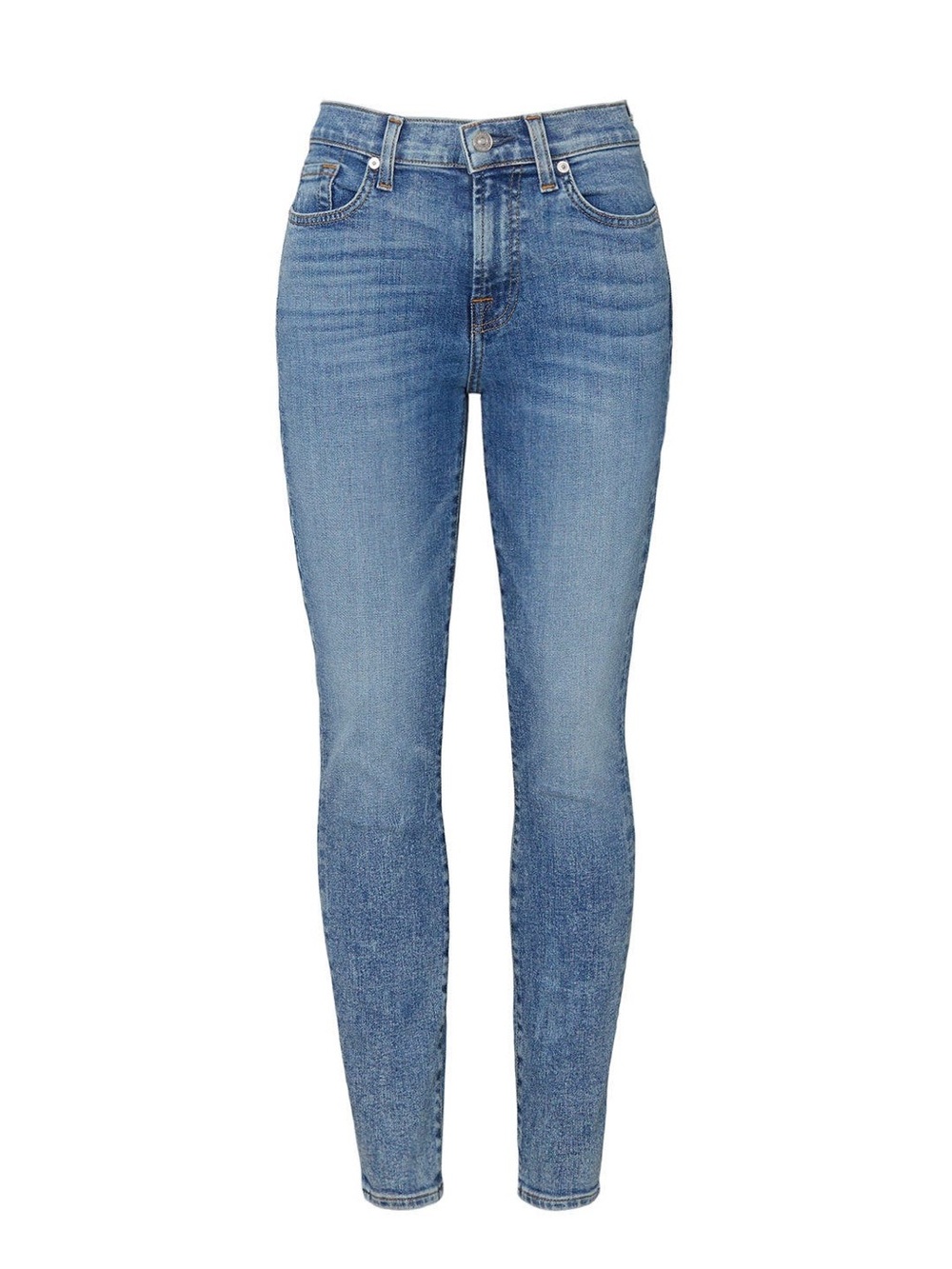7 For All Mankind Skinny Jeans in Light Blue Wash 30R